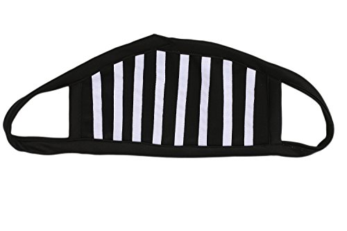 Xcoser Toby Face Mask Black & White Stripes Cotton Face Mask