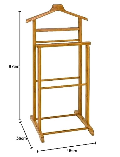 HAKU Möbel Herrendiener Natur, Bambus - Maße: B 48 cm x H 96 cm x T 35 cm, Style: Scandinavian