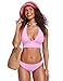 CRZ YOGA Low Waisted Bikini Bottom for Women - Cheeky Basic Bathing Swimsuit Swim Briefs Vita Pink XX-Small