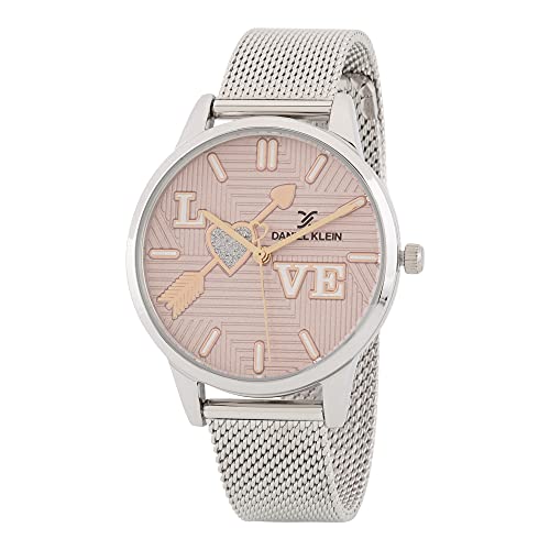 Image of Daniel Klein Stainless Steel Analog Pink Dial Women's Watch-DK.1.12791-4