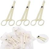 Piercing Clamps - Judero 10Pcs Piercing Forceps Rounded Slotted Disposable Piercing Clamps Septum Forceps for Lip Navel Tongue Belly Ear Nose Piercing Kit Piercing Tools
