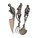 Smaler Ensemble de Couverts Squelette Halloween Couverts en métal Vaisselle en Forme de Squelette Ensemble de Vaisselle Gothique en métal Couverts Couverts cuillère Fourchette emporte-pièce Ensembles