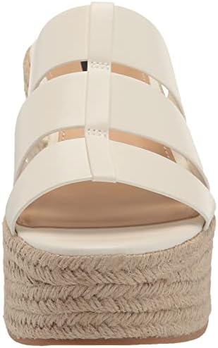 Nine West Women's KERAN Wedge Sandal, White 140, 5 | Image 1