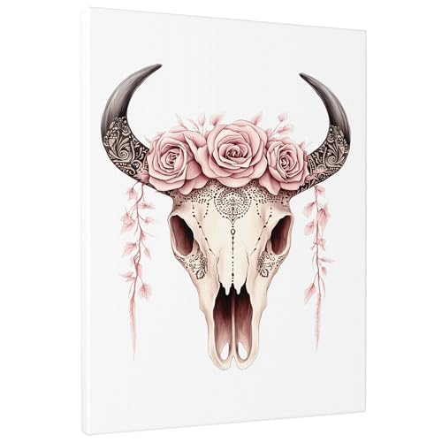 Décoration murale bohème chic tête de mort pour habiller un mur vide de bureau ou de salon rustique