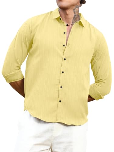 Chemise légère homme contre la chaleur estivale en coton rayé décontracté