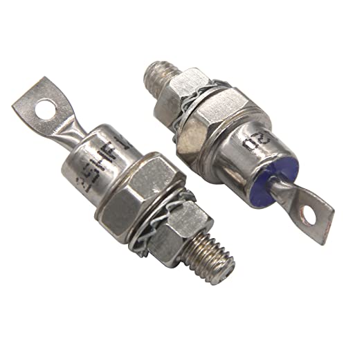 Zookoto 10 Pcs Rectifier Diode 25Hfr120 25Hf120 Spiral Rectifier Diode Chassis Stud Mounting Spiral Rectifier Module Forward/Reverse Polarity Rectifier For Charging Batteries And Converter 25A 1200V #TOP13
