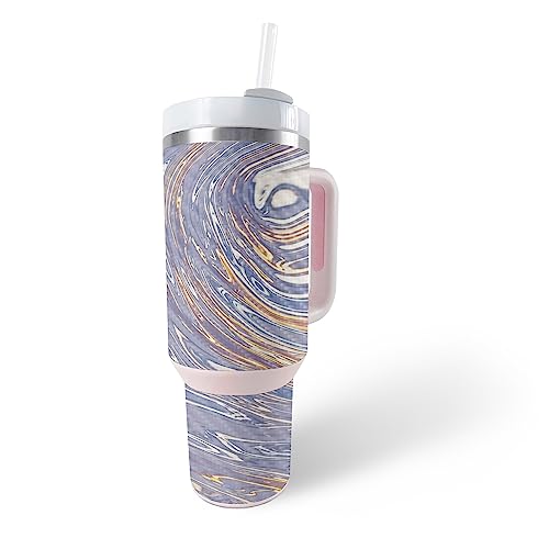 Image of MightySkins Carbon Fiber Skin Compatible with Stanley The Quencher H2.0 FlowState 40 Oz Tumbler - Liquid Silver | Protective, Durable Textured Carbon Fiber Finish | Easy to Apply
