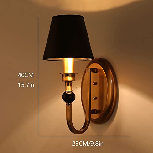 Luz de pared de metal de una sola cabeza y acabado premium con pantalla orgánica de lino 3
