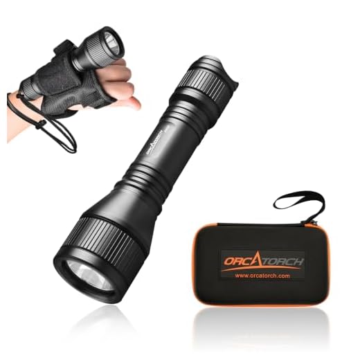 ORCATORCH D550 Dive Light with Hands-Free Wrist Mount
