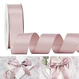 HUIHUANG Dusty Rose Ribbon 1.5 inch Double Face Satin Ribbon Silk Like Ribbon 50 Yards Roll for Gift Wrapping Bows Making Floral Bouquet Wedding Invitations Decor Party Favor Craft Supplies
