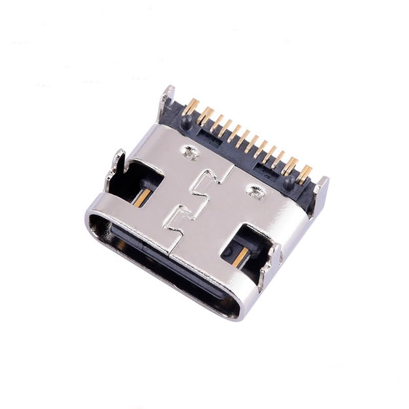 elpart 5A 20V USB 3.1 16 pin Type-C DIP Flat Edge Micro USB Connectors Female Port Jack Tail Plug Socket Electric Terminals - #elPart2334208 (Package: 50 pcs)