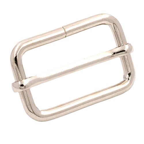 Generic Metal Silvery Rectangle Buckle 1.3" X 0.8" Inside Size Slider Bar Strap Keeper Pack Of 10 #TOP1