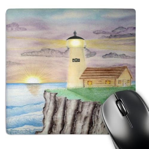 Tapis de souris bougie de la mer 3dRose, accessoire informatique carré de 20,3 cm