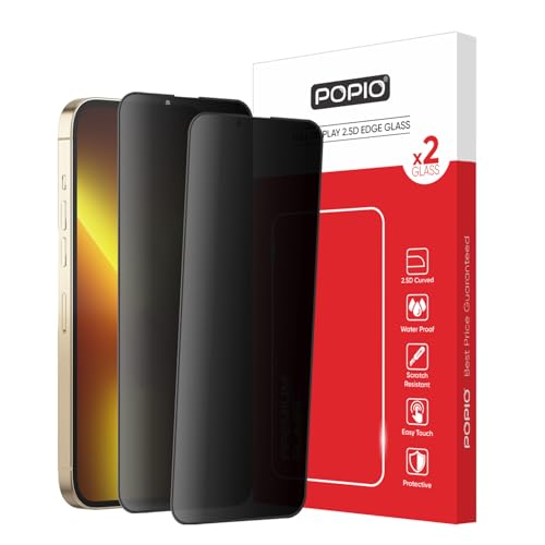 Image of POPIO Xtreme Privacy Pack of 2 Tempered Glass for iPhone 13 Pro Max /iPhone 14 Plus | 9H Hardness, Edge-to-Edge Coverage, Anti-Scratch, Anti-Spy