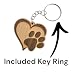 SEABUZZ Schlüsselanhänger Hundepfote im Herz - Schlüsselanhänger Hund - Herzen Anhänger - Schlüsselring für Schlüssel - Pfote Glücksbringer - Schlüsselorganizer - Lucky Charms Keychain Cute – Geschenk