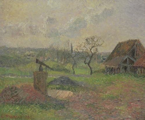 Affiche Toile Briqueterie Eragny Pissarro 60x90cm Impression Art Portrait pour Décoration Murale
