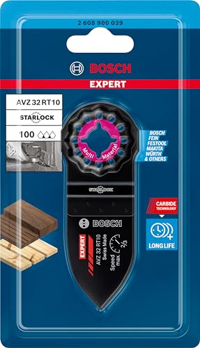 Bosch 1x EXPERT AVZ 32 RT10 Schleiffinger (für Hartholz, Weichholz, Breite 32 mm, Professional Zubehör Multifunktionswerkzeug)