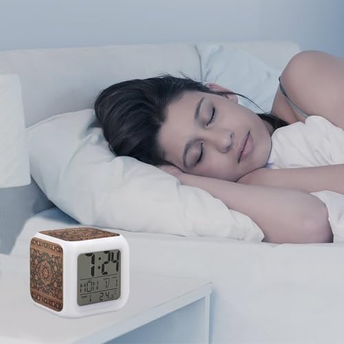 Reloj de escritorio con números grandes que facilita la lectura nocturna sin fatiga 6
