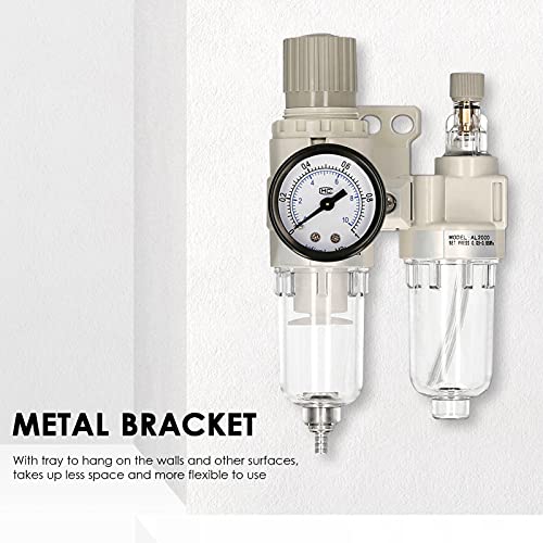 Homesen 1/4'' PT Regulador de Pressão do Filtro de Ar Combo AFC2000 Separador de Separador de Óleo