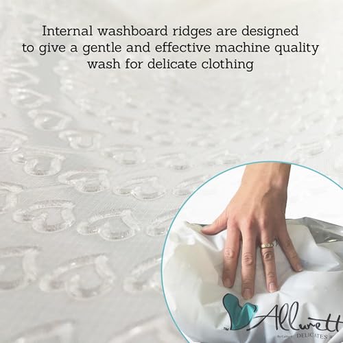 Scrubba Allurette Waschbeutel für Feines – Sanfte Handwaschmaschine für Dessous, BHs & Babykleidung – Leicht & umweltfreundlich – Kein Strom – Ideal auf Reisen – Für empfindliche Wäsche unterwegs