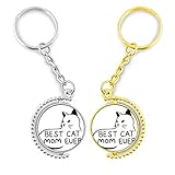 DIYthinker Le Chat Madre Cita Bricolage Design - Llavero de metal dorado