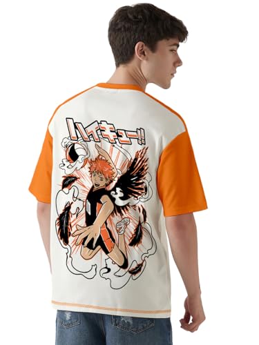 Image of crazymonk Hinata Shoyo Oversized T-Shirt - Multi Color