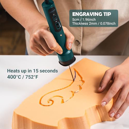 WINONS Hot Wire Foam Cutter with Temperature Controller and Light Indicator, WFC0008 Styrofoam Cutter with Max. Temp. - 400°C, Polystyrene Cutting Tool for DIY Projects (Kit of 10) - Image 5