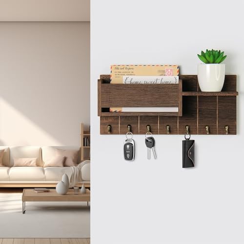 Soporte para llaves y correo para pared que elimina el caos de tu entrada 5