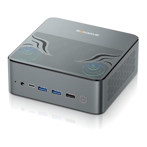 BOSGAME Mini Gaming PC M1, Mini PC Ryzen 7 7840HS (8C/16T,Max 5.1GHz), 32GB DDR5 1TB PCIe4.0 SSD, w/Speaker & W11 Pro, Radeon 780M Graphics Quad Display,USB4*2/HDMI/Wi-Fi 6E/2.5G RJ45/BT5.2 Cover