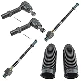 TRQ Front Driver & Passenger Side Steering Kit Steering Rack & Pinion Bellow Tie Rod Compatible with 08-17 Buick 09-17 Chevrolet 07-17 GMC 07-10 Saturn
