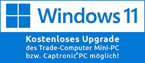 Intel Captronic Mini PC Nuc Dual-Core Turbo 2X 2.70GHz, 128 GB SSD, 8 GB DDR4, UHD 600 Grafik, 4K Auflösung, WLAN, Bluetooth, USB3.0, 2X HDMI, Windows 10 Pro, Komplett-PC