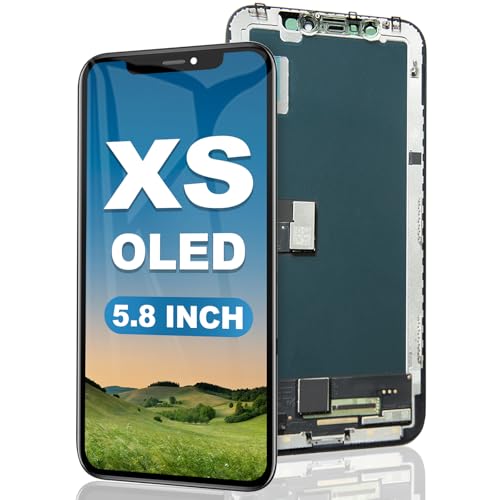 EFAITHFIX for iPhone XS Screen Replacement OLED [NOT LCD] 5.8 inch Display Full HD Digitizer 3D Touch Screen Frame Assembly for (Model A1920 A2097 A2098 A2099 A2100) with Waterproof Adhesive No Tools