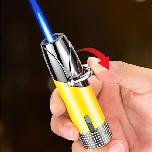 Encendedor metálico portátil con llama ajustable miniatura 4