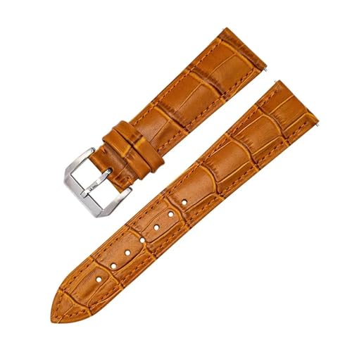 Bracelet de montre en cuir véritable anti-irritation à fixation rapide
