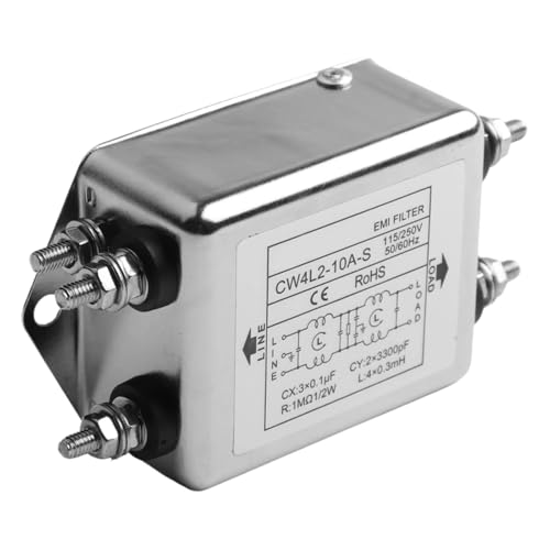 Filtro de alimentación monofásico CW4L210AS de 220V CA con perno