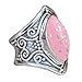 Produktbild VJGOAL Damen Ring, 1PC Frauen Boho Schmuck Silber natürlichen Edelstein Marquise Mondstein personalisierte Ring Frau Geschenk (8, Silber-Rosa)