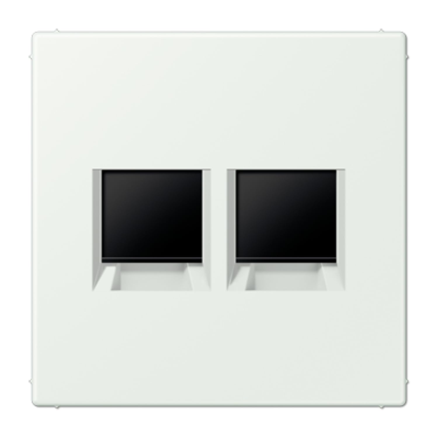 Plaque modulaire Jack-Rad à double ouverture JUNG pour connexion stable