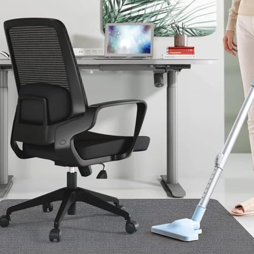 Image of Office Chair Mat for Hardwood & Tile Floors, Floor Protector Rug for Rolling Chairs, Anti-Slip Computer Gaming Mat, Easy to Clean Desk Chair Carpet for Home Office | Size 120 x 90 CM Pack of 1