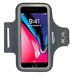 Stayfit Active Cell Phone Fashion Armband for iPhone 8, 7, 7S, 6, 6S, SE, 5 and Samsung Galaxy S9, S8, S7, S6 Phones (Charcoal/Grey, Regular)