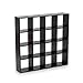 Miniature Furniture Wooden Storage Rack 16 Grid Shelves 1:12 Dollhouse Accessories Bookshelf Display Shelf Wall Rack Stand Mini House Scene Decoration (Black)