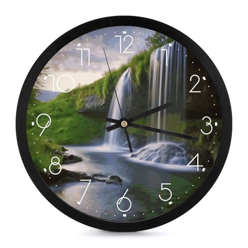Horloge murale 25 cm moderne et ronde pour la cuisine ou le salon - 2