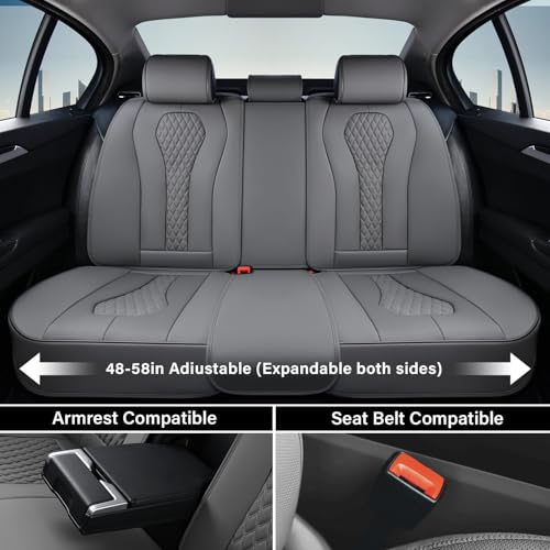 Image of Coverado Seat Covers, Car Seat Covers Full Set, Gray Car Seat Cover, Car Seat Cushion Waterproof, Car Seat Covers Front Seats Back Seat Covers, 8839 Car Seat Protector Universal Fit Most Cars
