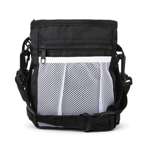 Xelsluthe Dog Treat Training Pouch, Dog Treat Pouch Puppy Treats Pouches 3 Ways to Wear for Pet Training with Multiple Pockets Built-in Poop Bag Dispenser