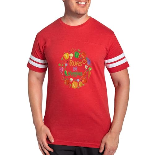 CafePress Vegan Fruits Veganism Healthy Food Vegetar T Shirt Men's Football T-Shirt Red