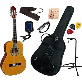Pack Guitare Classique 3/4 (8-13ans) Pour Gaucher Avec 7 Accessoires (nature) - Les Beatles, Paul McCartney, John Lennon, RIngo Starr, George Harrison