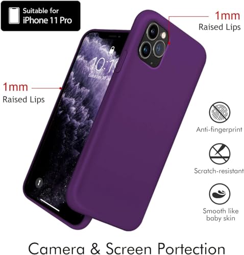 Image of Back Cover for iPhone 13 Pro Case,[Military Shockproof Protection] Liquid Silicone Case with [Soft Anti-Scratch Microfiber Lining for iPhone 13 Pro (Wine Red)