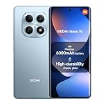 XIAOMI Redmi Note 15, Smartphone 8+256 GB, Massive 6000mAh Battery, Water Resistance, 108MP Super-clear Camera, 6.77" FHD+ Display, Glacier Blue, Warranty 2 years, Charger Not Included