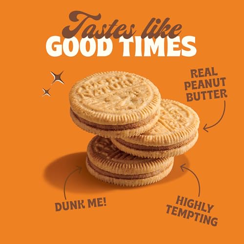 Image of Back to Nature Peanut Butter Creme Sandwich Cookies, Plant-Based, Non-GMO, Made with Wheat Flour and Whole Grains, 8.25 oz Box