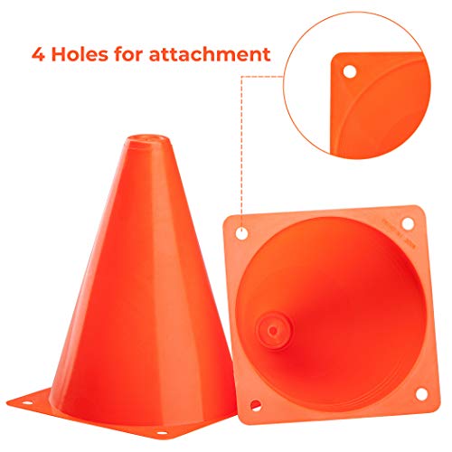 Cartman 7 Inch 24 Pack Sports Cones, Agility Field Marker Cones, Plastic Traffic Training Cones For Outdoor Activity & Festive Events thumb #2