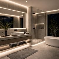 Sunshine smile 10M COB LED Streifen,220V Direktanschluss mit Eurostecker | Silikon Wasserdicht Led Strip,Naturweiss 6000K,Hohe Dichte Flexibler LED Strip,für Schlafzimmer Schrank Zuhause Party Deko – Ansicht 6